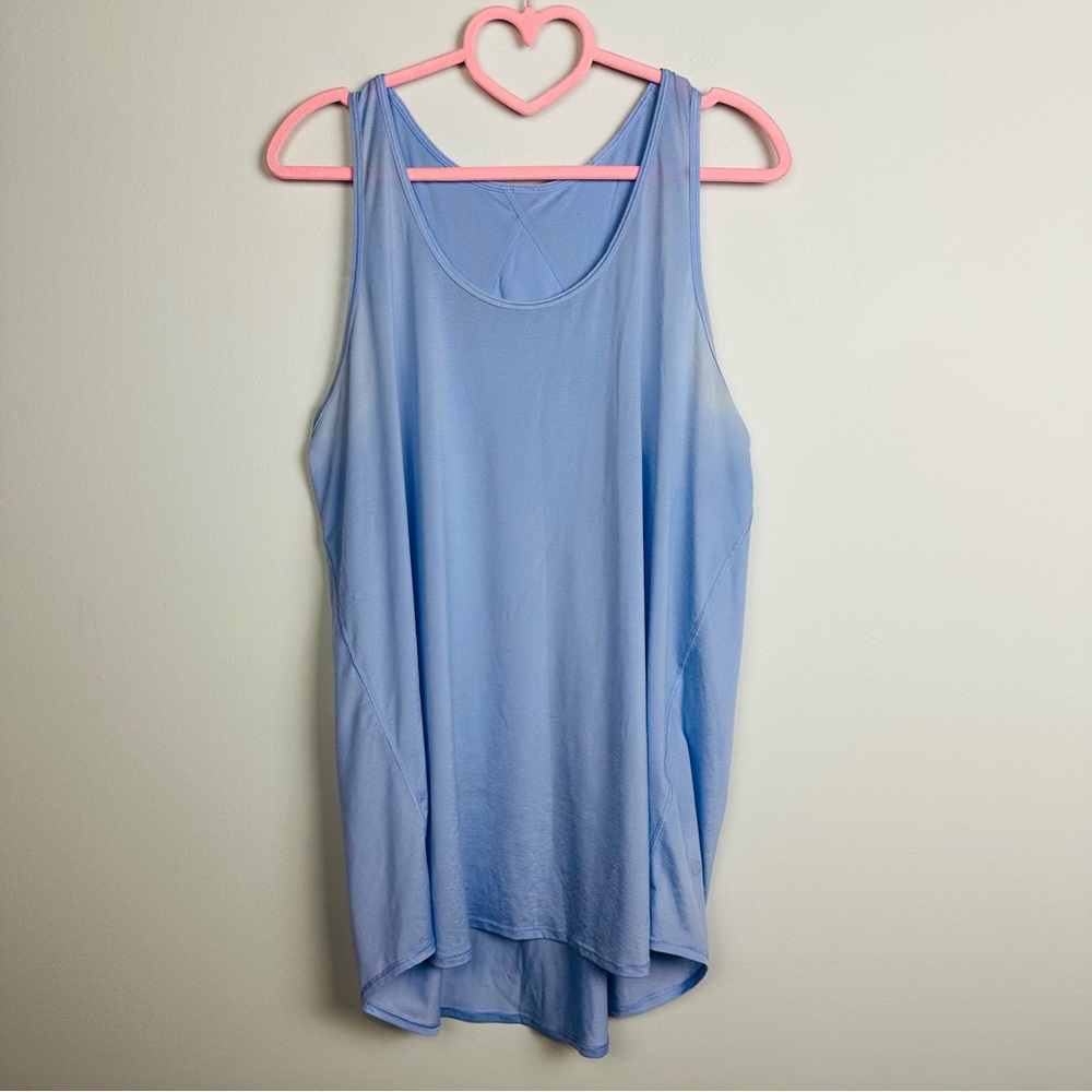 Lululemon Athletica Pixie Blue Essential Tank Pleated Top Size 10